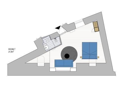 a floor plan of a house at LJ5 - Old Town Rooms with Exclusive shared Roof Terrace in Tallinn