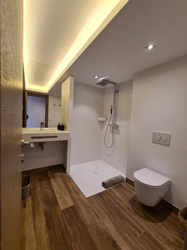 une salle de bain avec une douche, des toilettes et un lavabo dans l'établissement Villa ELEA Suites de luxe, à Nice