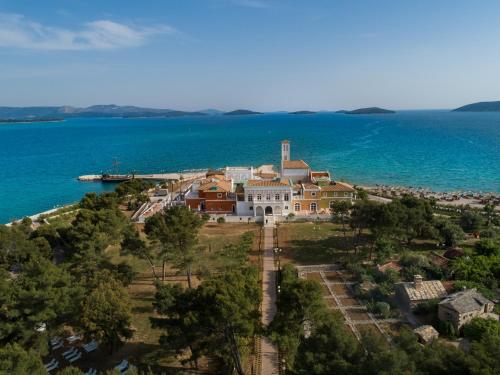 an aerial view of a large building on the water at Amadria Park Ivan in Šibenik