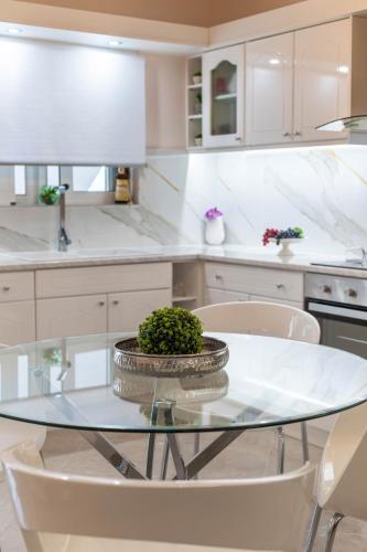 Η κουζίνα ή μικρή κουζίνα στο John Apartments