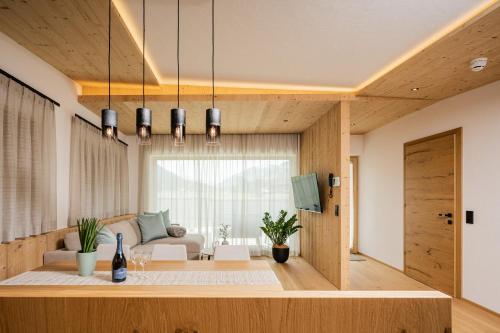 Posezení v ubytování Chalets Dolomit Royal
