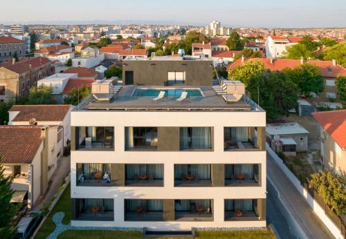 a house with a view of a city at La Vista Suites in Zadar