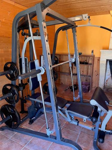 Fitness centrum a/nebo fitness zařízení v ubytování ancien chai rénové dans un parc clos de 3 hectares