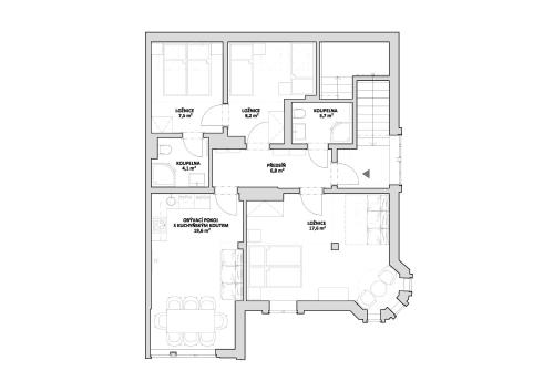 Vila Jáchymovの見取り図または間取り図