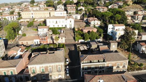 an aerial view of a town with houses at San Anton Hotel in Trecastagni
