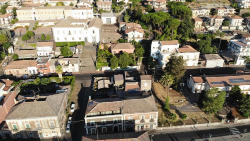 an aerial view of a town with houses at San Anton Hotel in Trecastagni