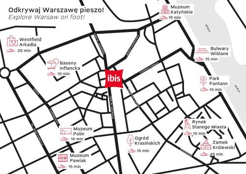 Ibis Warszawa Stare Miasto a vista de pájaro