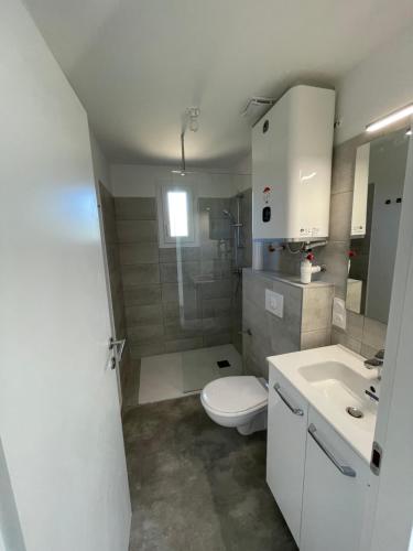 Koupelna v ubytování Chez Jeff Lucchini