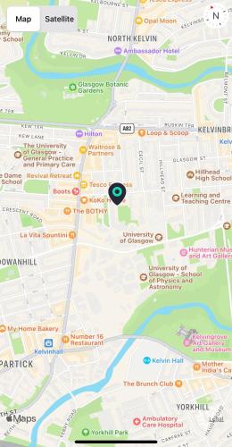 a close up of a map of dublin at DESIGNER HOUSE - University of Glasgow / Central Glasgow 'Hillhead' West End G12 - Luxurious & Contemporary Detached House / Terrace / Garden / 'electric car charging' Garage Parking in Glasgow