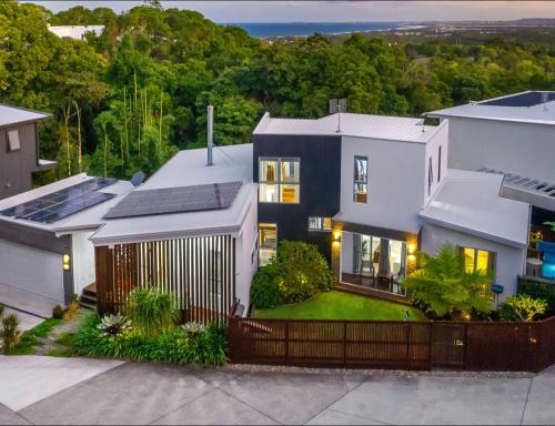 an aerial view of a house at Papillon Coolum in Coolum Beach