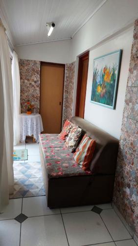 Ένα ή περισσότερα κρεβάτια σε δωμάτιο στο Hostel pé da serra