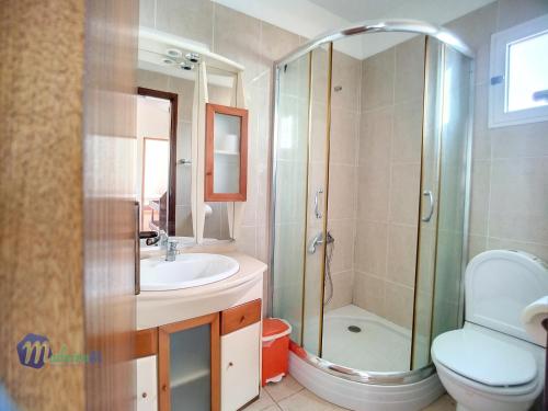 Koupelna v ubytování Casa do Romaninho
