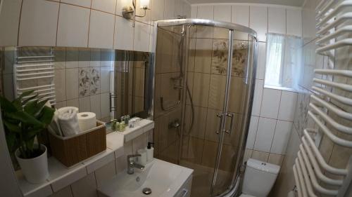 Koupelna v ubytování Dom w sercu Gdańska