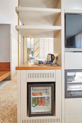 Una cocina o cocineta en THE HUBİ HOTEL