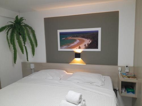 Cama o camas de una habitación en Israel Flat Tambaú apto 230