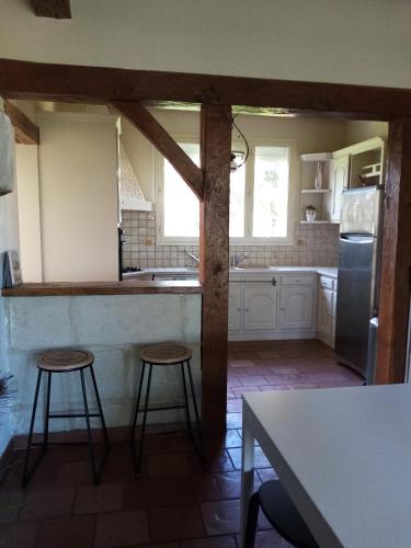 Dapur atau dapur kecil di Grand Gîte du Coudray