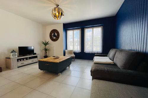 Zona de estar de Superb apartment 10 min walk from the castle