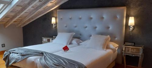 Tempat tidur dalam kamar di Casona De La Pinta