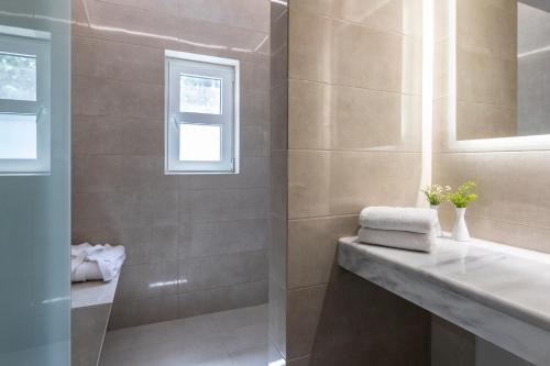 Koupelna v ubytování Amalia Hotel Kalambaka