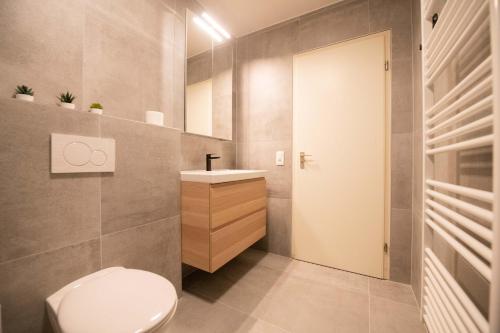 een badkamer met toilet en wastafel bij Angel by the Waves in Oostende