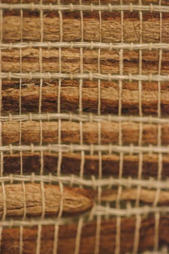 a close up of a woven rattan net at LG Golden Suites in San Miguel de Tucumán
