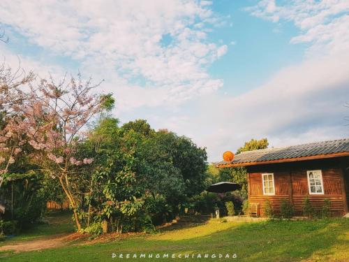 a house with an orange ball on top of it at Dreamhome Chiangdao in Chiang Dao