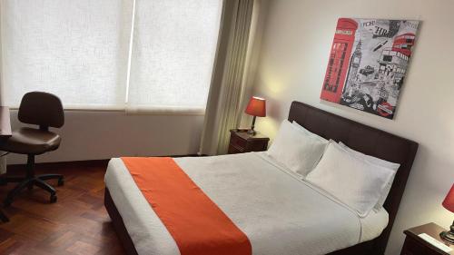 Cama o camas de una habitación en Apartamento Privado Santa Bárbara Central