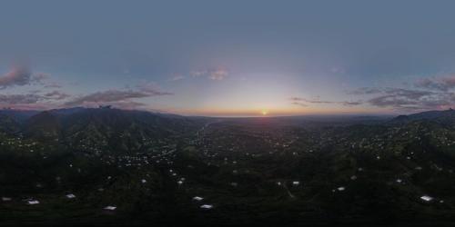 a view of the sunset from the top of a mountain at Guest House MARTA in K'obulet'i