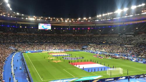 a soccer match in a stadium with a crowd at Charmant logement aux portes de Paris - STADE DE FRANCE - 12 min à pied in Saint-Denis