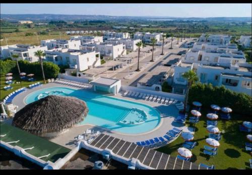 an aerial view of a resort with a swimming pool at Appartamento Borgo Rio Favara in Ispica