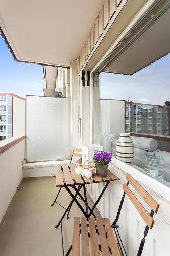 Balkón nebo terasa v ubytování Keybutler Family Apartment Gislemyr