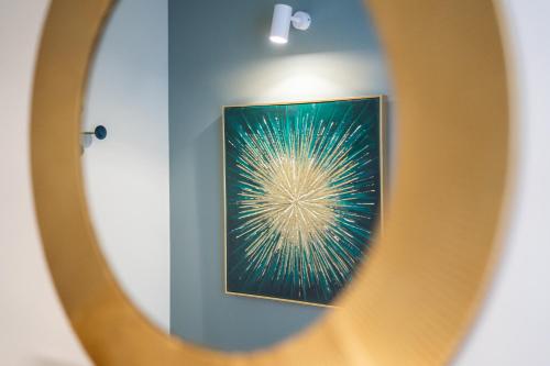 a reflection of a firework in a mirror at Casa Agnese in Alba