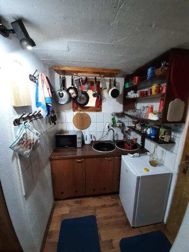Kuchyň nebo kuchyňský kout v ubytování Vikendica Vila Berbat