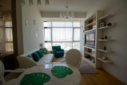 Area soggiorno di Ultra luxurious furnished apartment for 2 guests