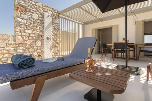 Гостиная зона в T7 LUXURY VILLAS PAROS