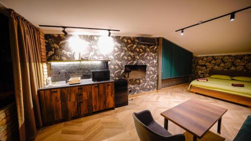 Ένα ή περισσότερα κρεβάτια σε δωμάτιο στο Anbani Apartments - City Center