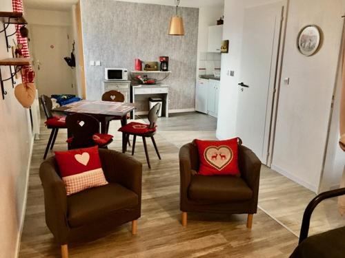 Posezení v ubytování Gite Saint Florent Studio Apartment Parking Privé