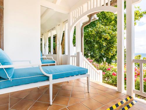 Μπαλκόνι ή βεράντα στο Ostseeresidenz Angelika mit Terrasse und Meerblick