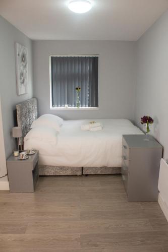 Katil atau katil-katil dalam bilik di Charming Accommodation close to Birmingham