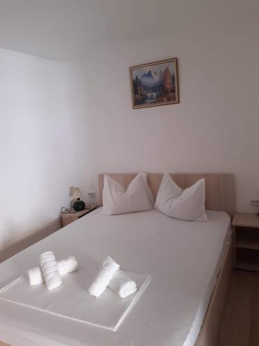 سرير أو أسرّة في غرفة في CASA MARIA