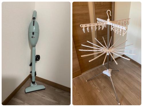 two pictures of a thermometer on the floor next to a wall at SG Premium KASAI in Tokyo
