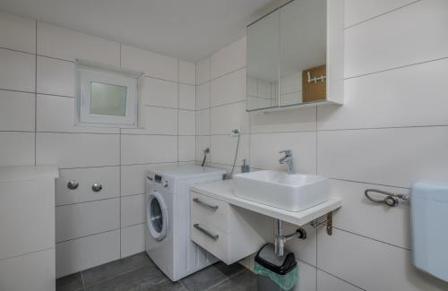 Koupelna v ubytování Apartments D