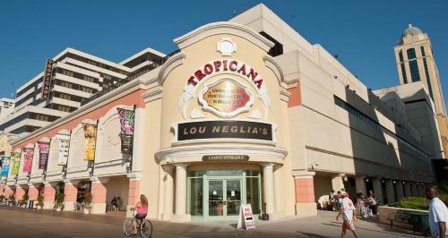 a building with a sign on the front of it at Tropicana Atlantic City, A Caesars Destination in Atlantic City