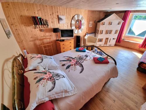 Krevet ili kreveti u jedinici u objektu Ty Cosy, Chambre privée