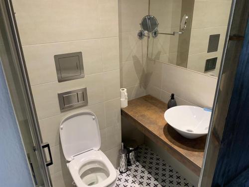 Koupelna v ubytování Hotel Na Vývoji