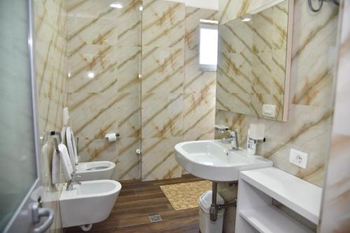 Koupelna v ubytování Hotel Imperiale