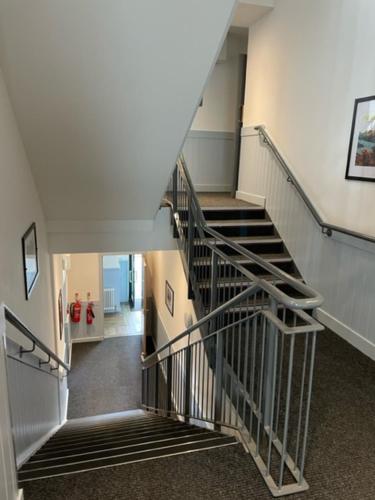a view of a staircase in a building at Loch Lomond Hotel in Balloch