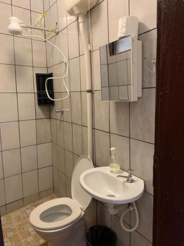 Koupelna v ubytování Cantinho Agradável em Ouro Preto