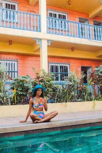Hotel Casona de La Islaの敷地内または近くにあるプール
