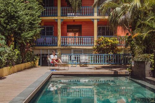 Hotel Casona de La Islaの敷地内または近くにあるプール